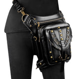 Christmas Gift Chain Small Belt Motorcycle Leg Banana Pouch Hip Bag Steampunk Bag Shoulder Messenger Waist Bag Fanny Pack For Women Cyberpunk