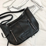 Christmas Gift [EAM] Women New Big White Big Pu Leather Personality Fashion Tide All-match Crossbody Shoulder Bag Spring Autumn 2021 18A0115