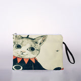 Women's cosmetic bag Japanese style illustration cat digital printing cosmetic bag travel storage bag cosmetic bag