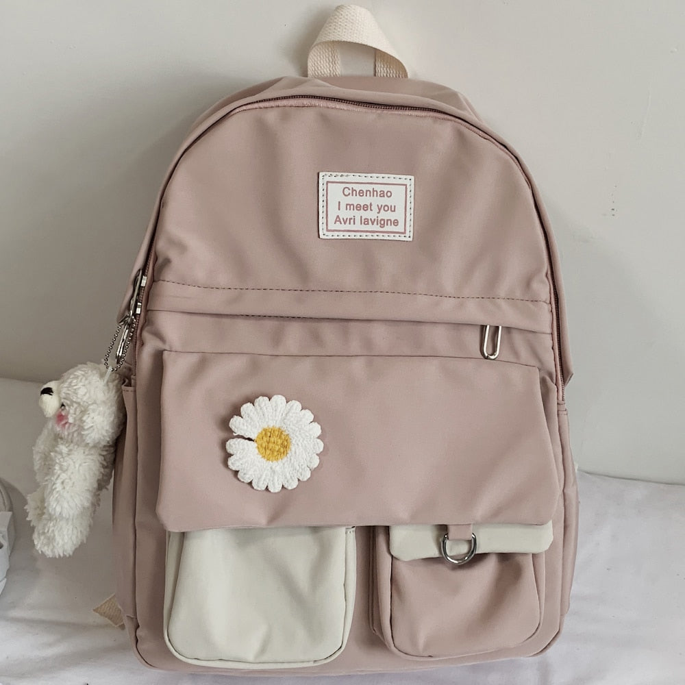 Girl Backpack School Bag University Portable Women's Backpack，Return to  School Backpack/Pink
