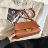 Back to College Vintage Square Crossbody bag 2020 Fashion New High quality PU Leather Women's Designer Handbag Lock Shoulder Messenger Bag