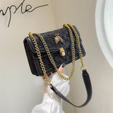 Christmas Gift High Quality Women's Bag Lady Embroidery Chain Handbags Shoulder Bags Female Luxury Designer Crossbody Bags Ladies PU Bags 2021