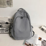 DCIMOR New Solid Color Waterproof Nylon Women Backpack Female Large Capacity Laptop Back Bag Teenage Girl Big Schoolbag Fashion