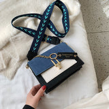 Back to College 2019 new mini handbags women fashion ins ultra fire retro wide shoulder strap messenger bag purse simple style Crossbody Bags