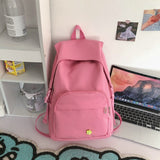 DCIMOR New Kawaii Nylon Women Backpack Female Candy Color Guard Against Theft Knapsack Teen Girls School Bag Travel Mochila