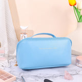 Vvsha  Large-Capacity Travel Cosmetic Bag Portable PU Makeup Pouch Women Waterproof Bathroom Washbag Multifunctional Toiletry Kit