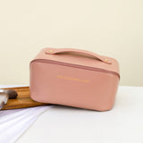 Vvsha  Large-Capacity Travel Cosmetic Bag Portable PU Makeup Pouch Women Waterproof Bathroom Washbag Multifunctional Toiletry Kit