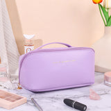 Vvsha  Large-Capacity Travel Cosmetic Bag Portable PU Makeup Pouch Women Waterproof Bathroom Washbag Multifunctional Toiletry Kit