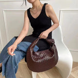 Vvsha 2023 Large Tote Bags For Women Fashion Famous Luxury Brand Women Bag Lady Shoulder Bags PU Knotted Leather Woven Handbag