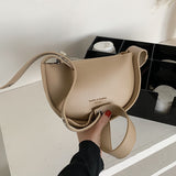 Vvsha Saddle Small Shoulder Crssobdoy Bags For Women 2023 Fashion Designer Semicircle Wide Strap PU Leather Ladies Handbags
