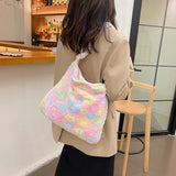 Vvsha  Bags Large Handbag Large Capacity New Cosmestic Bag Women Crossbody Bag Flower Shoulder Bags Korean Purse Wallets